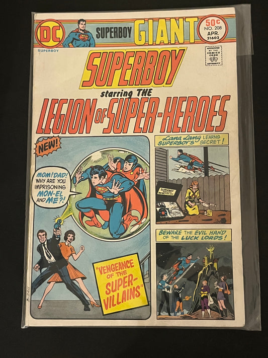Superboy and The Legion of Super-Heores 208 High Grade